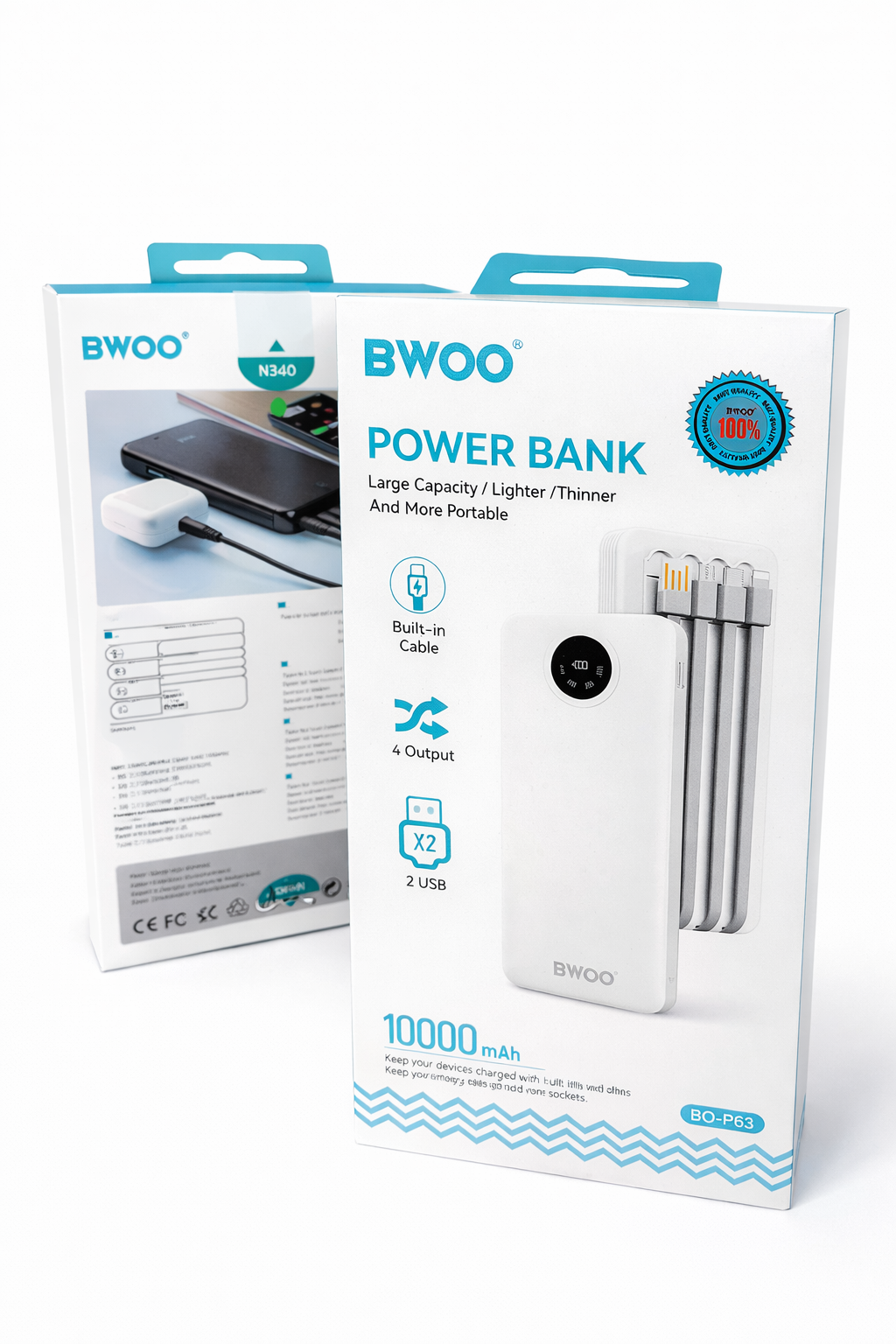 POWER BANK CON CABLES INTEGRADOS